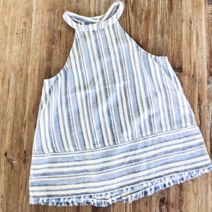 Anthropologie • Cloth + Stone Chambray Halter Top